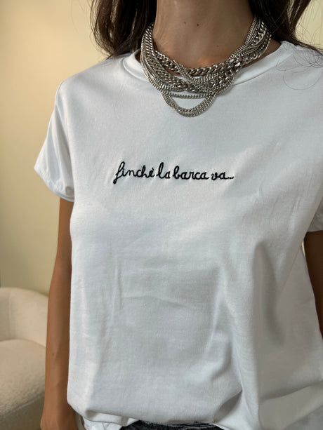 09907 T-shirt FINCHE' LA BARCA VA