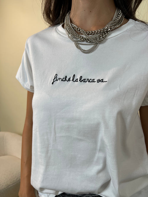 09907 T-shirt FINCHE' LA BARCA VA